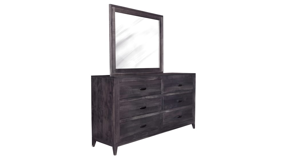 Modern Storm Grey Dresser and Mirror